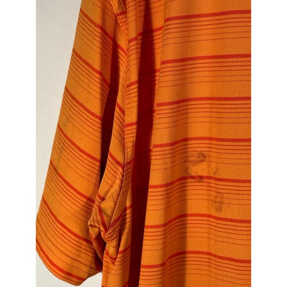 PGA Tour Orange Striped Polo Golf Athletic Shirt XXL - Picture 8 of 8